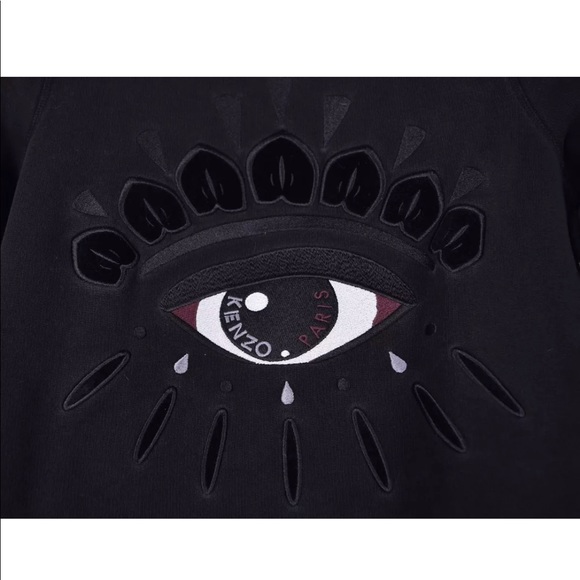 AUTHENTIC Kenzo Black Embroidered Eye Sweater - Picture 2 of 2